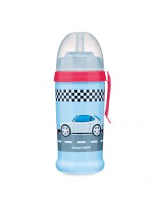 Canpol babies Športová fľaša netečúca Racing 350 ml 12m+ tmavo modrá