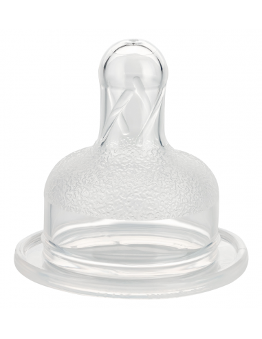 Baby Nova Cumlík na široké fľaše, okrúhly, antikolikový, silikón, pomalý 0-24m 2 ks
