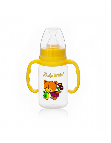 Baby Bruin Dojčenská fľaša plastová s držiakom  120 ml 0m+
