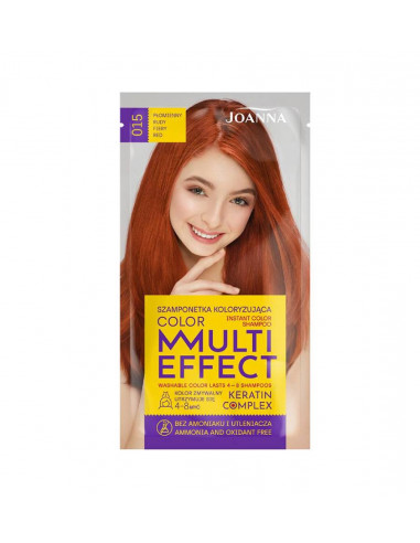 Multi Effect Color farbiaci šampón - Ohnivá červená 015