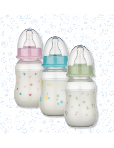 Baby Nova PP Dojčenská fľaša so štandardným hrdlom tvarovaná 0-24m 130 ml