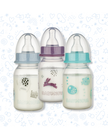 Baby Nova PP Dojčenská fľaša so štandardným hrdlom 0-24m 120 ml