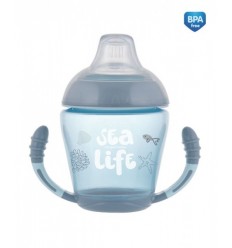 Canpol babies Netečúci hrnček s mäkkým náustkom 230 ml 9 m+ Sea Life sivý
