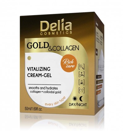 Delia Gold & Collagen Vitalizačný krémový gél 50 ml
