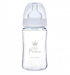 Canpol babies Dojčenská antikoliková fľaša široká EasyStart 240 ml 3m+ Royal Baby modrá