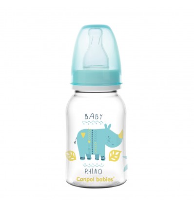 Canpol babies Dojčenská fľaša plast tvarovaná Afrika 120 ml 3m+