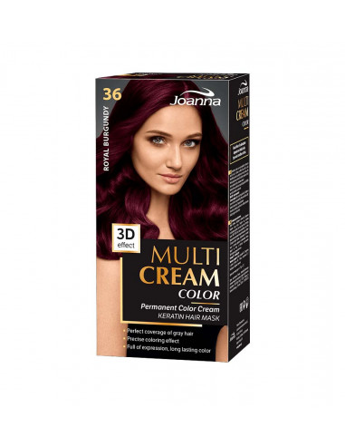Joanna Multi Cream Color farba na vlasy Kráľovská bordová 036