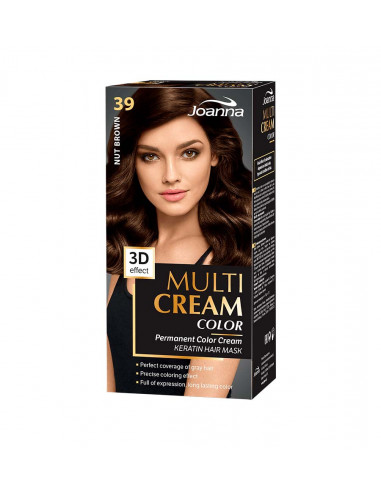 Joanna Multi Cream Color farba na vlasy Orechová hnedá 039