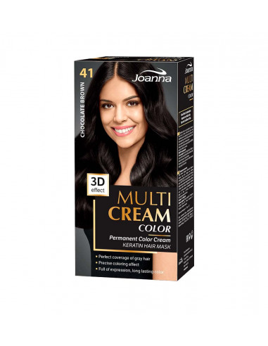 Joanna Multi Cream Color farba na vlasy Čokoládová hnedá 041