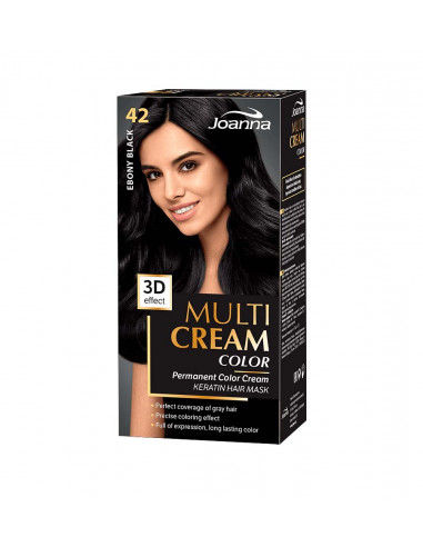 Joanna Multi Cream Color farba na vlasy Ebenová čierna 042