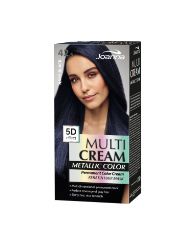 Joanna Multi Cream Color farba na vlasy metallic Granátová čierna 042.5