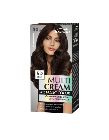 Joanna Multi Cream Color farba na vlasy metallic Chladná hnedá 040.5