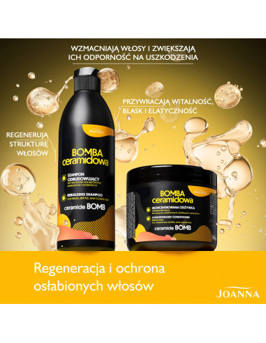 BOMBA CERAMIDOWA obnovující šampon na oslabené a drsné vlasy 500 ml