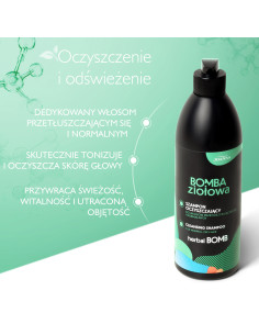 BOMBA ZIOŁOWA čistiaci šampón na mastné a normálne vlasy 500 ml 2