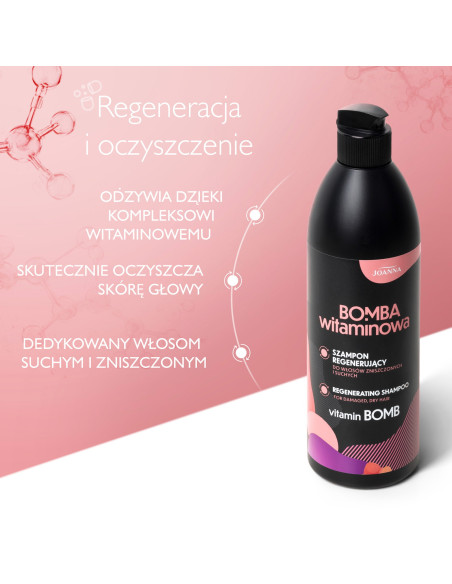 VITAMIN BOMB Regeneráló sampon sérült és száraz hajra 500ml