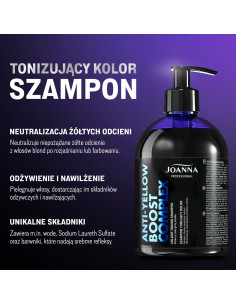 PROFESSIONAL ANTI-YELLOW BOOST COMPLEX Tónovací šampón popolavá farba 500g 2