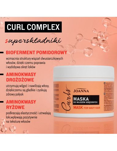 JOANNA CURLS tápláló és hidratáló maszk göndör hajra 300 g