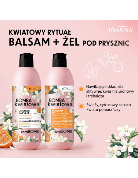 BOMBA KWIATOWA hydratačný telový balzam Pomarančový kvet 500 g