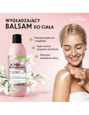 BOMBA KWIATOWA vyhladzujúce telové mlieko Ľalia