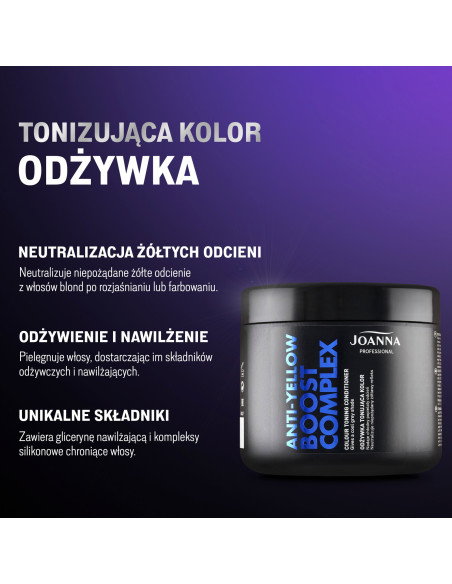 PROFESIONÁLNÍ ANTI-YELLOW BOOST COMPLEX Tónovací kondicionér šedé barvy 500 g