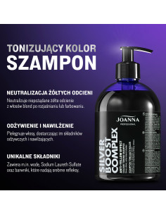 PROFESSIONAL SILVER BOOST COMPLEX Silver tónovací šampón 500g 2