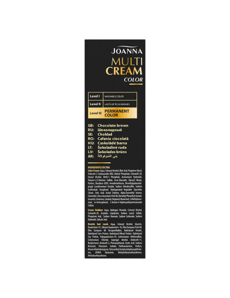 Joanna Multi Cream Color Barva na vlasy čokoládově hnědá 41