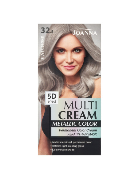 MULTI CREAM METALLIC COLOR farba na vlasy 32.5 Strieborná blond