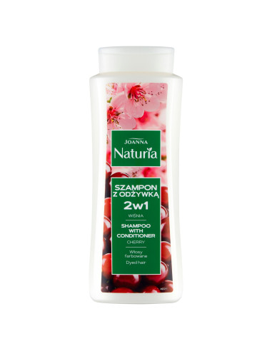 NATURIA 2 az 1-ben sampon festett hajra cseresznyével 500ml
