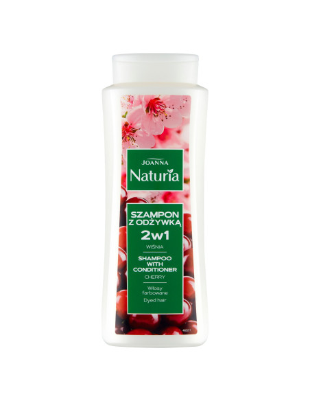 NATURIA šampon 2 v 1 na barvené vlasy s třešní 500 ml