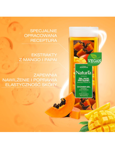 NATURIA Tusfürdő Mangó és papaya 300ml