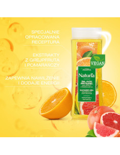 NATURIA BODY Sprchový gél z grapefruitu a pomaranča 300 ml 2
