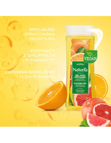 NATURIA BODY Sprchový gél z grapefruitu a pomaranča 300 ml