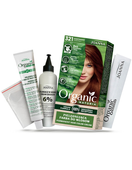 NATURIA ORGANIC VEGAN farba na vlasy 321 Gaštanová