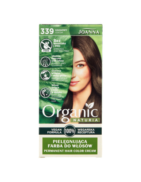 NATURIA ORGANIC VEGAN farba na vlasy 339 Kakaová