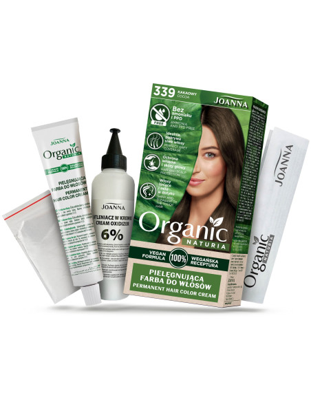 NATURIA ORGANIC VEGAN farba na vlasy 339 Kakaová