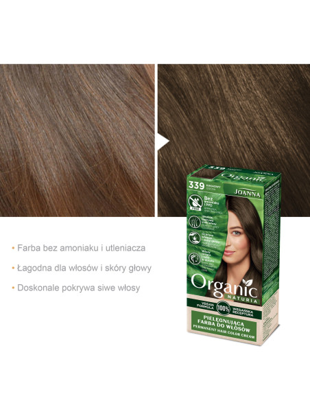 NATURIA ORGANIC VEGAN farba na vlasy 339 Kakaová