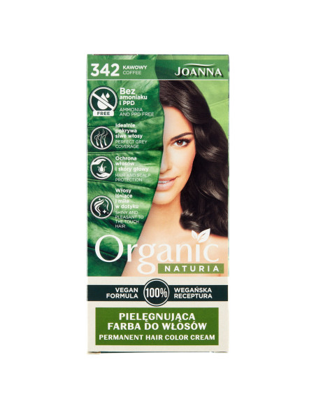 NATURIA ORGANIC VEGAN farba na vlasy 342 Kávová