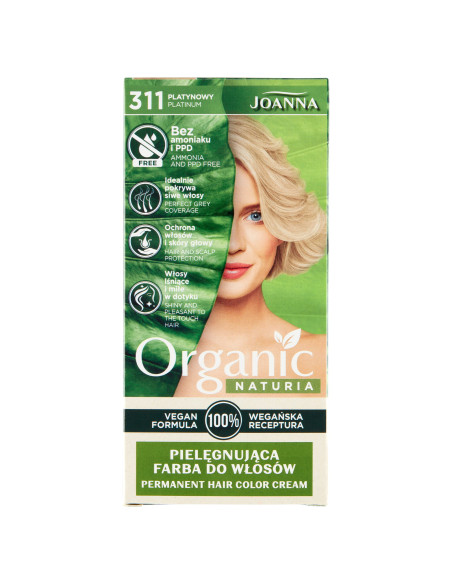 NATURIA ORGANIC VEGAN farba na vlasy 311 Platinová