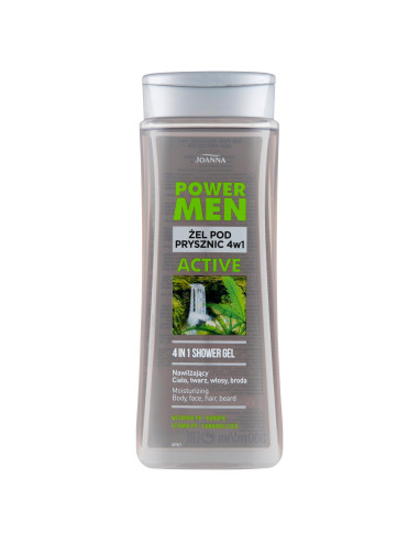 POWER MEN 4v1 ACTIVE férfi tusfürdő kenderrel és vitaminokkal. PP 300 ml