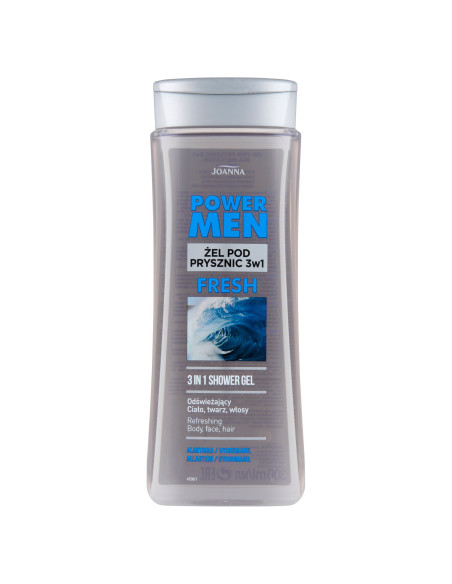 POWER MEN Sprchový gel 3v1 FRESH alantoin a hydromanil 300 ml