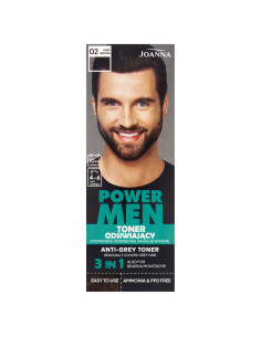 Power Men 02 Dark Brown šedivý toner – Přirozený efekt bez odrostů
