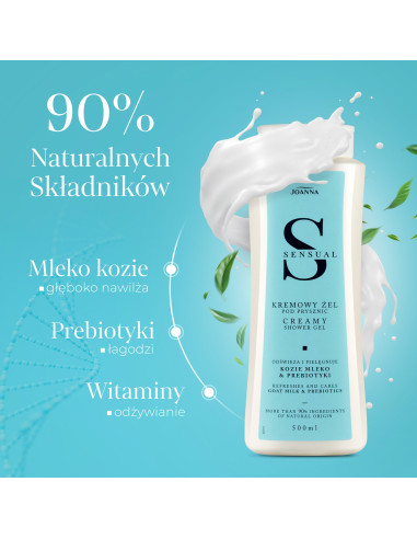 Joanna Sensual Creamy tusfürdő kecsketej és prebiotikumok 500 ml