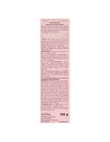 ULTRA COLOR Rose latte vlasový toner/Rose latte – veganský vlasový toner Joanna