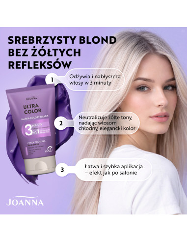 ULTRA Color 3 min barvicí kondicionér – Stříbrné blond odstíny
